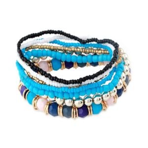 Young & Forever Gift Bohemian Boho Gypsy Multi-strand Multicolor Beaded Bracelet for Women Girls